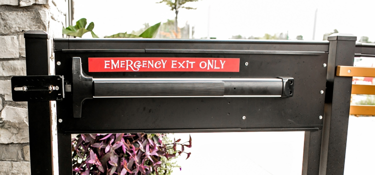 emergency push bar installation in Vallejo